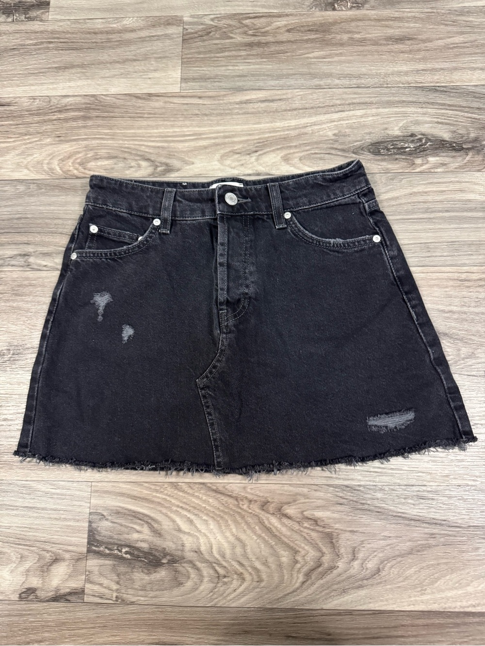 Mikuta Black Denim Mini Skirt Size Extra Small